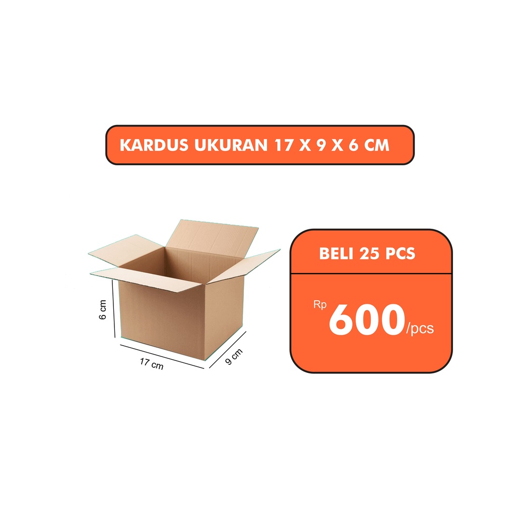 

Kardus Box Polos - Karton Packing 17x9x6 cm