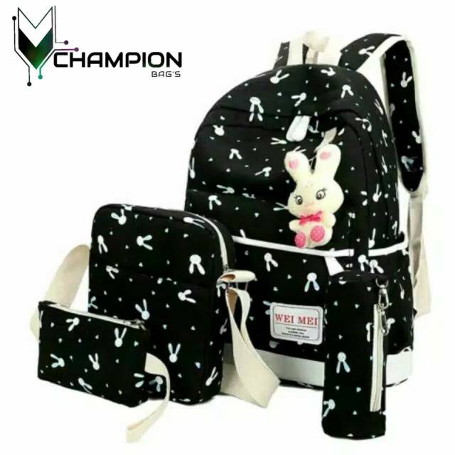 NIQABIS TAS RANSEL ANAK PLAYBOY SET TAS SEKOLAH PG PAUD TK SD SMP TAS ANAK CEWEK COWOK PEREMPUAN