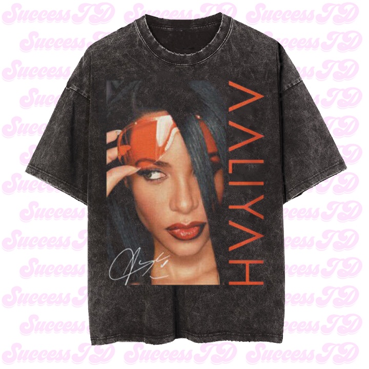 Kaos Unisex Aaliyah Face Box  Premium Built Up Tshirt