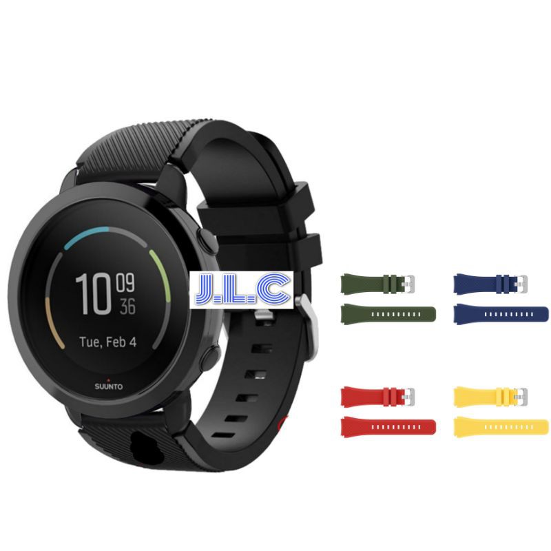 Strap Watch Band Rubber Silicone Silikon Suunto 3 Fitness Fitnes Tali Jam Tangan Smartwatch Acc