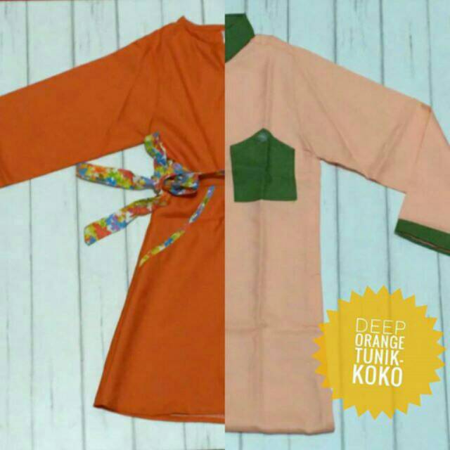 Deep orange tunik koko