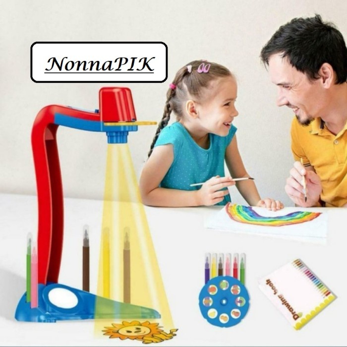 

Mainan Anak Impor Projector Proyektor Painting Gambar Mewarnai Edukasi