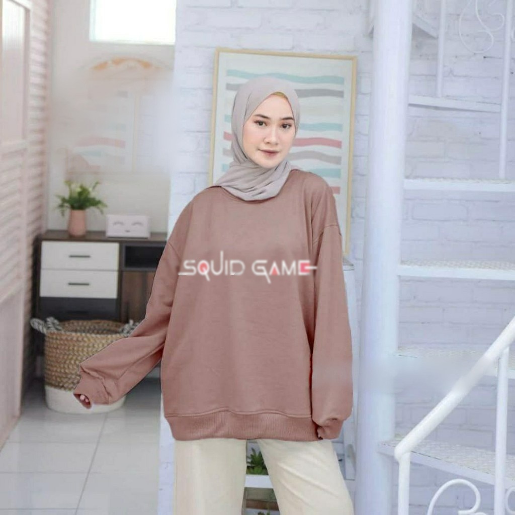 SWEATER SQU1DDE G4M3 OVERSIZE - SWEATER WANITA OBLONG BAHAN BABYTERRY