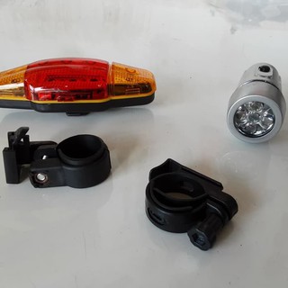  Lampu  Sepeda  lipat  Depan Belakang mtb  5 LED Set Paket 