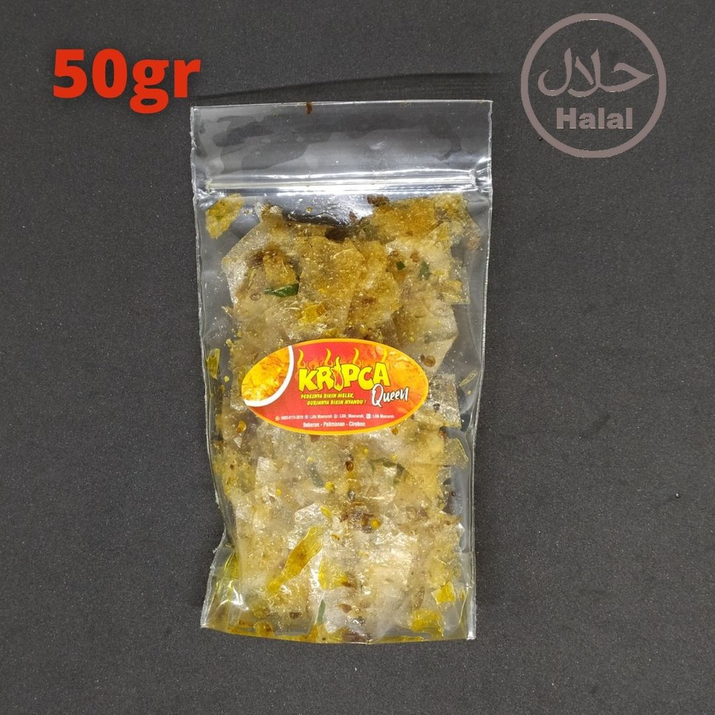 

isi 5pcs - Kripik kaca cabe ijo 50gr / Kripca Queen