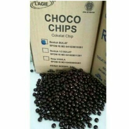 

ChocoChips Lagie(250gram) bulat dan 1/2bulat