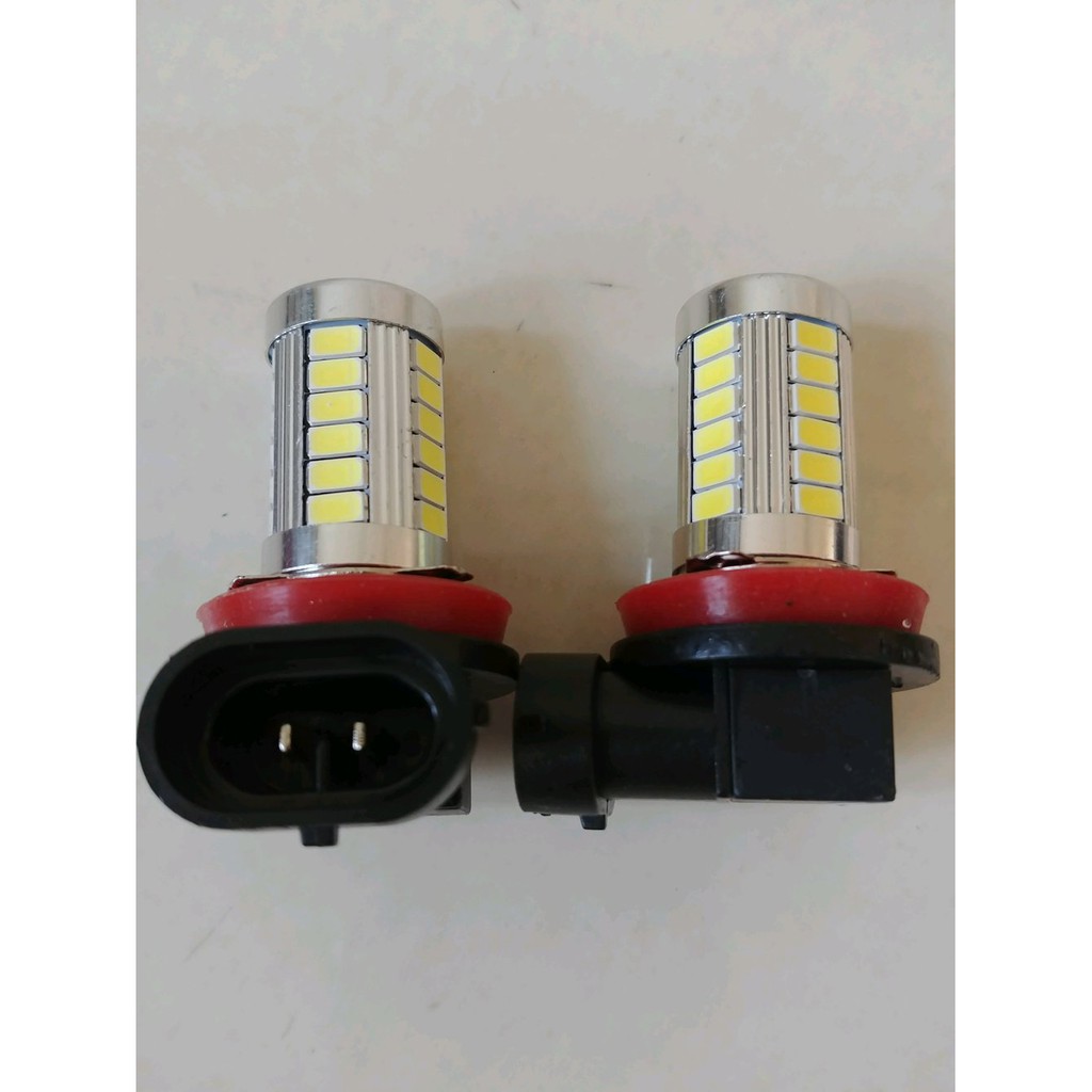 lampu BOHLAM foglamp MOBIL 33 LED SOKET TIPE H11 UNIVERSAL NYALA PUTIH