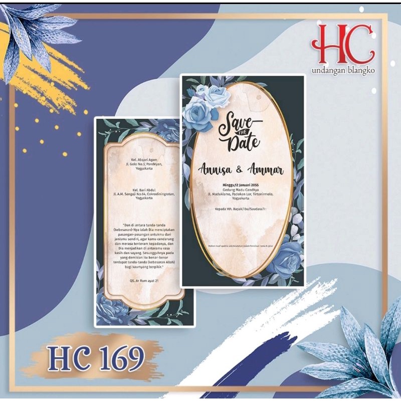 blangko undangan pernikahan HC 169