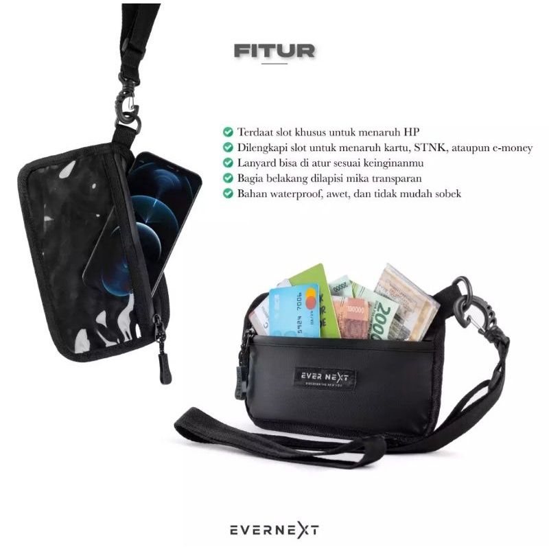 Sling Phone Airuz Pouch Wallet Waterproof Pouch HP Anti Air / Evernext Sling Pouch Wallet