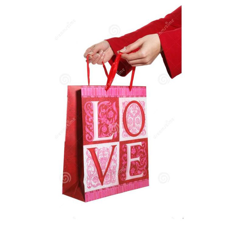 

LOVE PAPER BAG LOVE TENTENG BOX HADIAH 3 DIMENSI P L T 8 X 18 X 24 CM