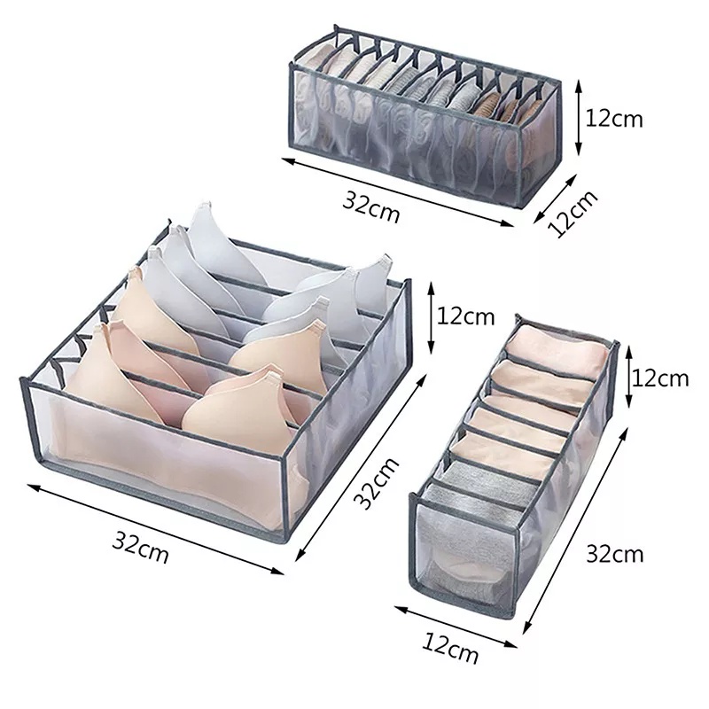 1153 Tempat Penyimpanan Pakaian Dalam 1 set isi 3 pcs/Set underwear storage box isi 3 pcs