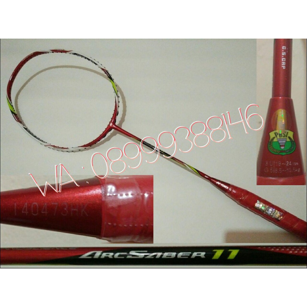Raket Badminton Yonex Arcsaber 11 Red Original Merk Yonex