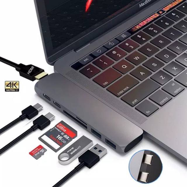 Usb macbook pro7 in 1 type c hub to Hdmi adapter