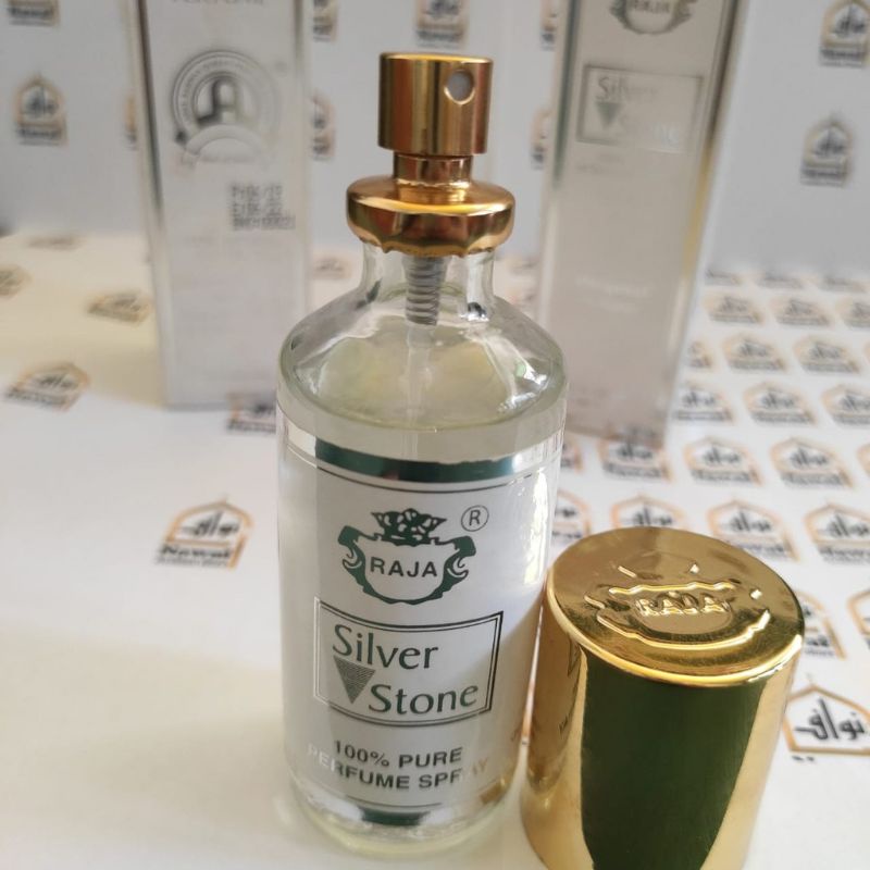Parfum Arab Silver Stone Spray 54ml dan Roll On 6ml Non Alkohol by Ahlan Perfume Makkah