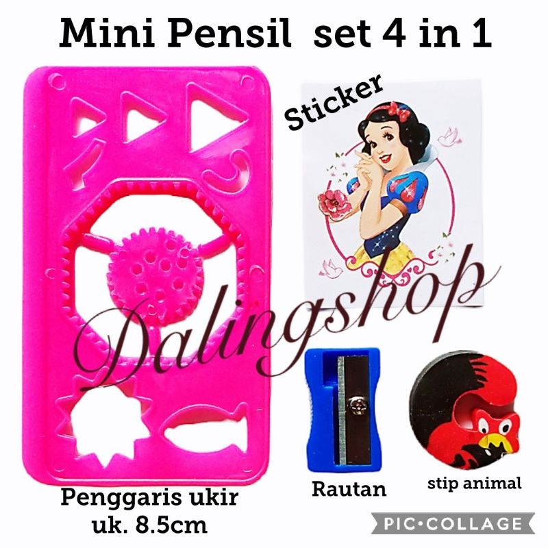 

Dalingshop Mini pensil set 4 in 1 Princess Spiderman LOL