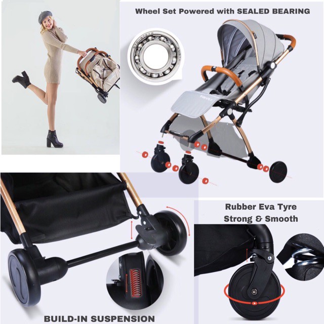 Ready                             Baby Stroller TR18 Cabin Size Lipat Kecil Kereta Dorong Bayi