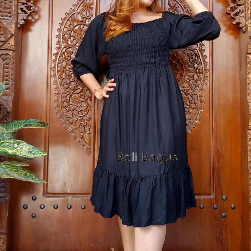 Dres rufle lily polos / dress sabrina (kwalitas premium)