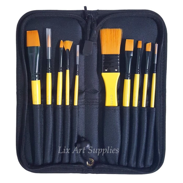 

V-Tec Artist Brush Set 10 + Organizer Bag / V-tec Kuas Lukis Set 10