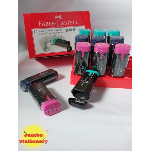 RAUTAN DAN PENGHAPUS - COMBI ERASER SHARPENER TREND COLOR FABER CASTELL