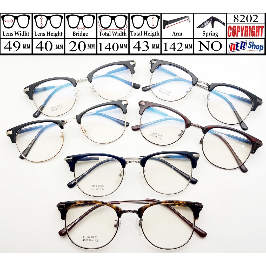 8202. Kacamata minus retro frame kacamata vintage kacamata korea minus