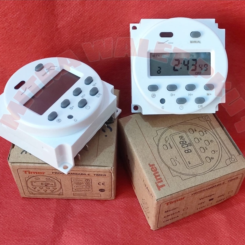 Timer Switch Digital Time Delay Relay 220V 12V CN101A Untuk Lampu Digital Timer Programmable On Off