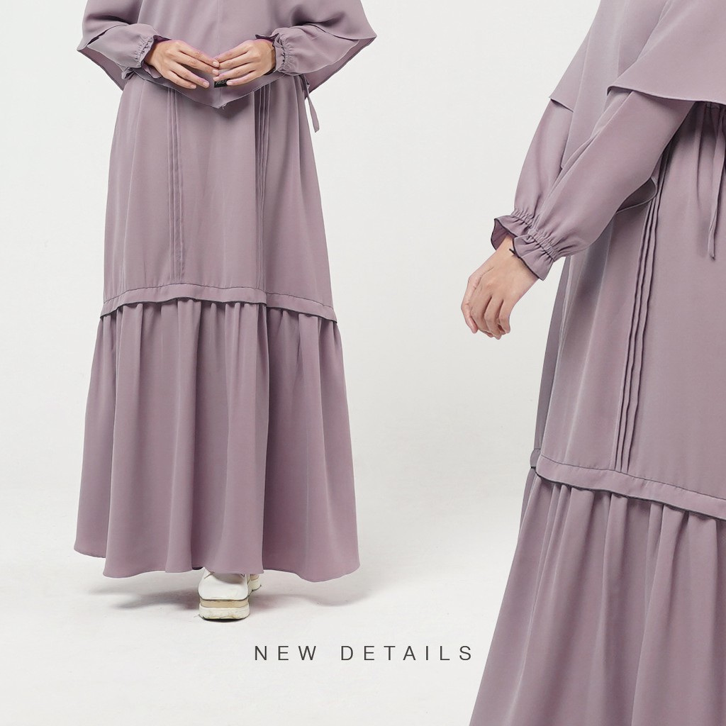 Jamise I Fatima Series I Gamis Set - Dusty-1
