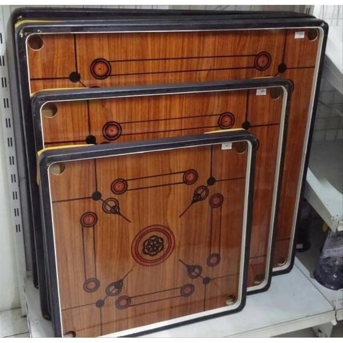 TERMURAH Meja Papan Karambol Sedang Free Biji dan Bubuk Kristal Board Game Sedia Toys TERLENGKAP