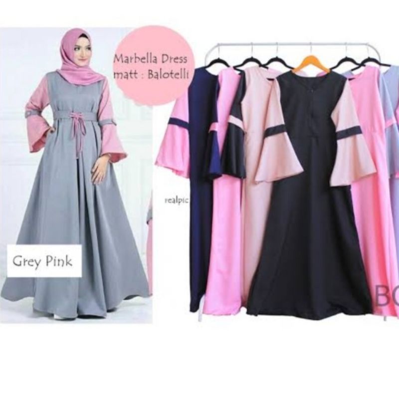 Marbella dress fashion muslim remaja wanita