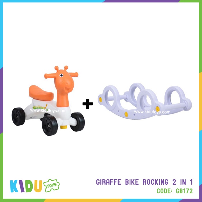 Mainan Anak Giraffe Rabbit Smart Sheep Bike Rocking 2 in 1 Kidu Baby