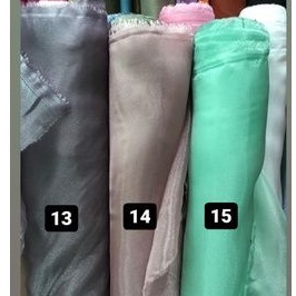 Bahan organza Kristal/Organza kristal/Hijau mint