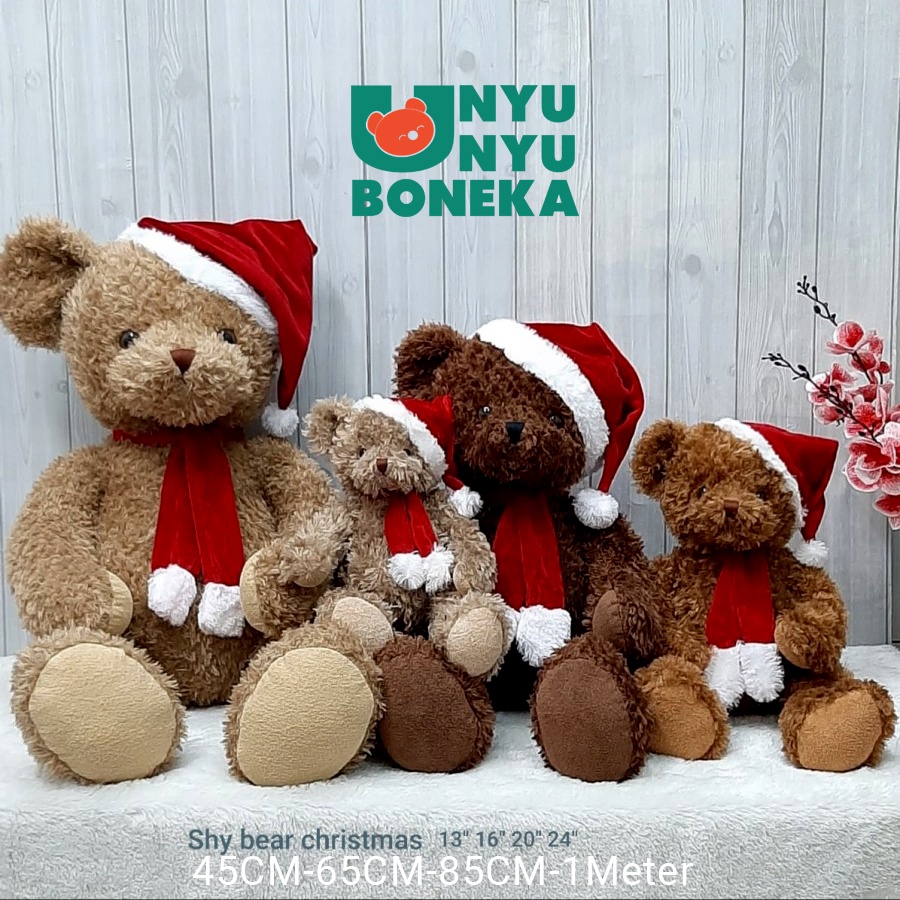 Boneka Natal Teddy Bear Christmas 17' boneka Christmas santa rusa