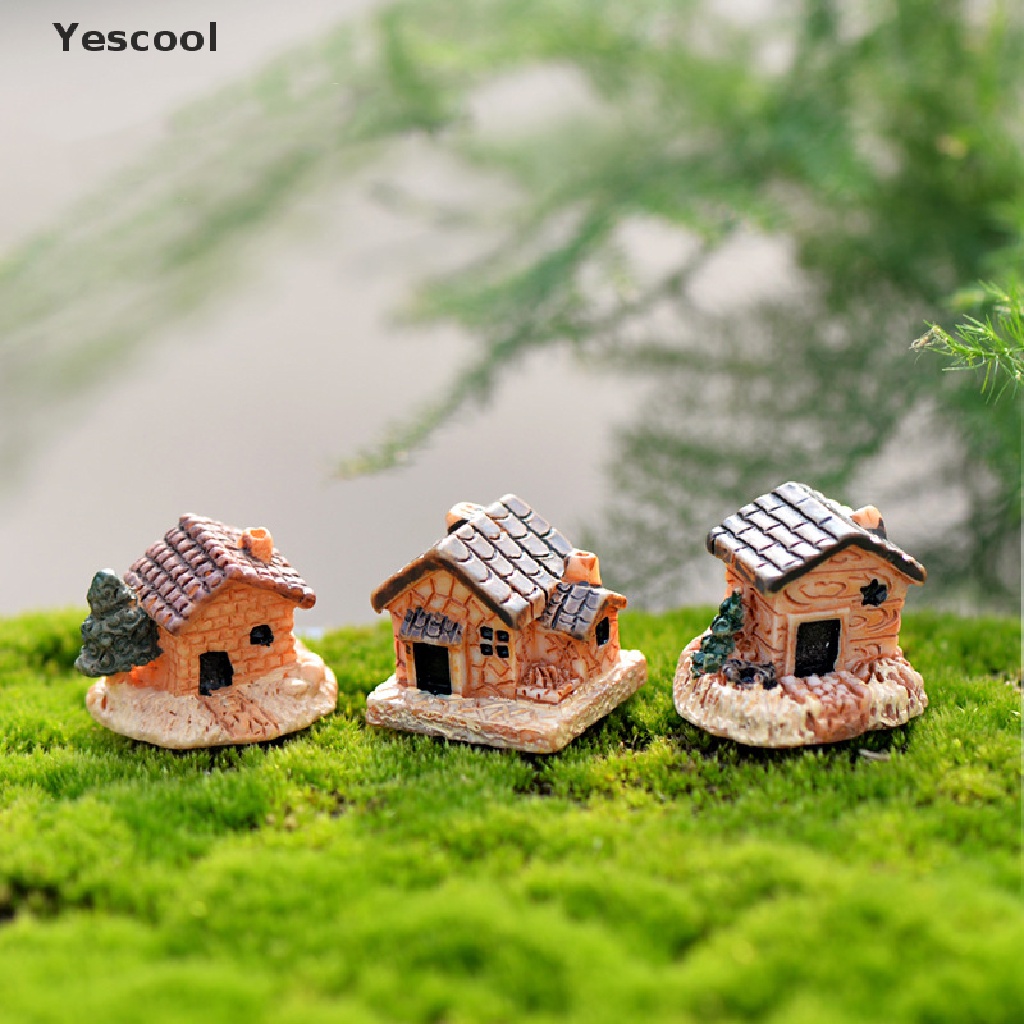 Yes 1pc Miniatur Rumah Bahan Resin Untuk Dekorasi Tamanoutdoor