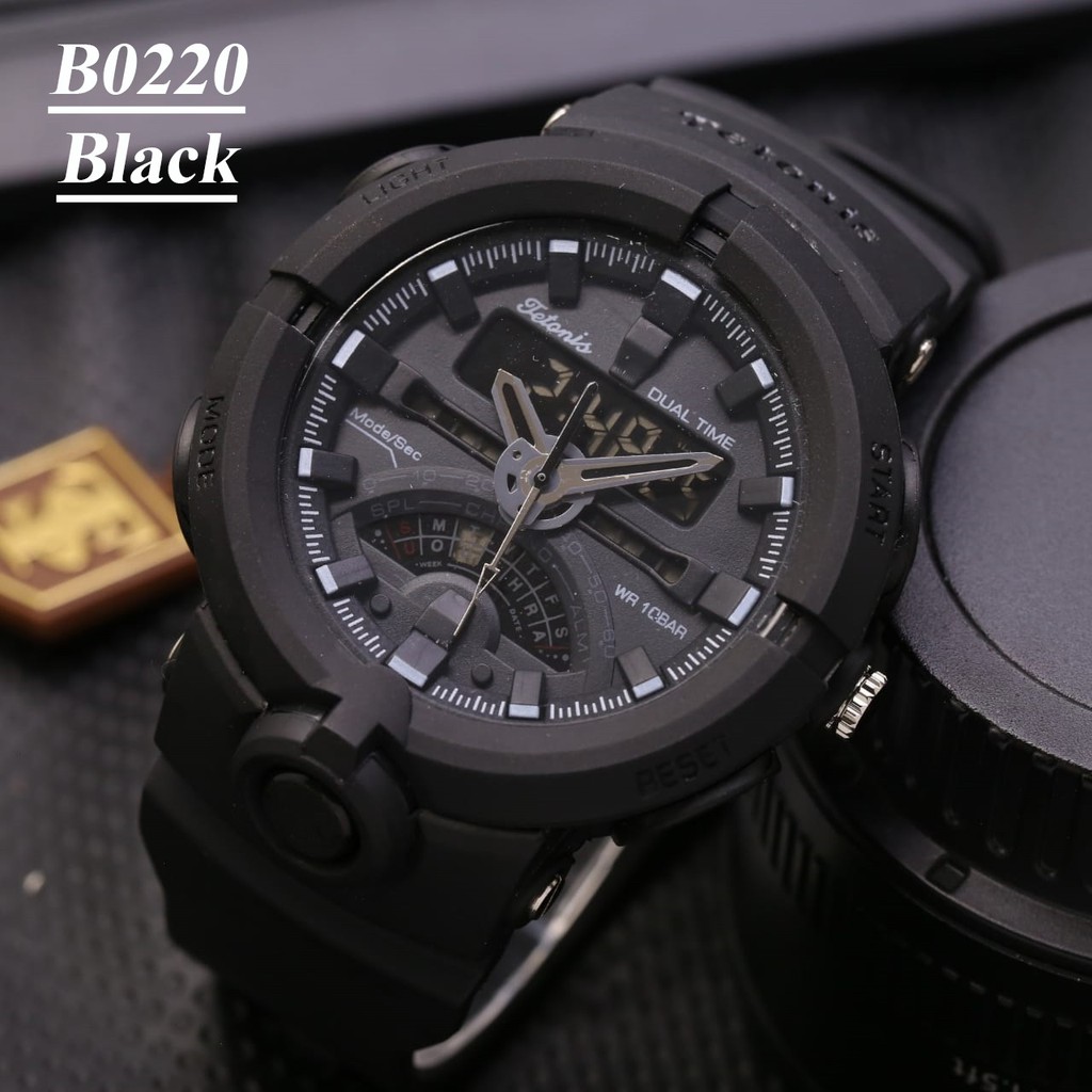 Jam Tangan Pria/Cowo Jumbo Black - Kode B0220