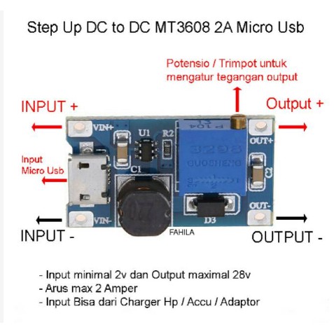 MT3608 Micro USB DC Step Up Modul Power Kit Booster Regulator Converter Mini XL6009 2A