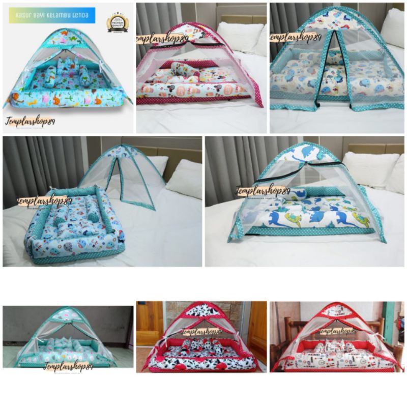 KASUR BAYI TENDA KELAMBU / KASUR BAYI KELAMBU SET BANTAL CROWN  + 2  GULING BABY FREE TAS MIKA terlaris