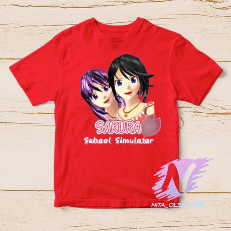 kaos sakura school simulator Megan dan Alice kaos anak