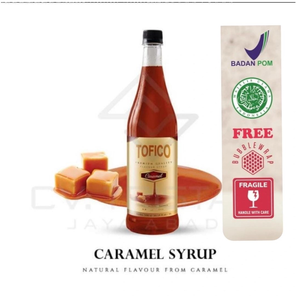 

Tofico Syrup caramel syrup Natural Flavour 1 Liter Tofico sirup karamel