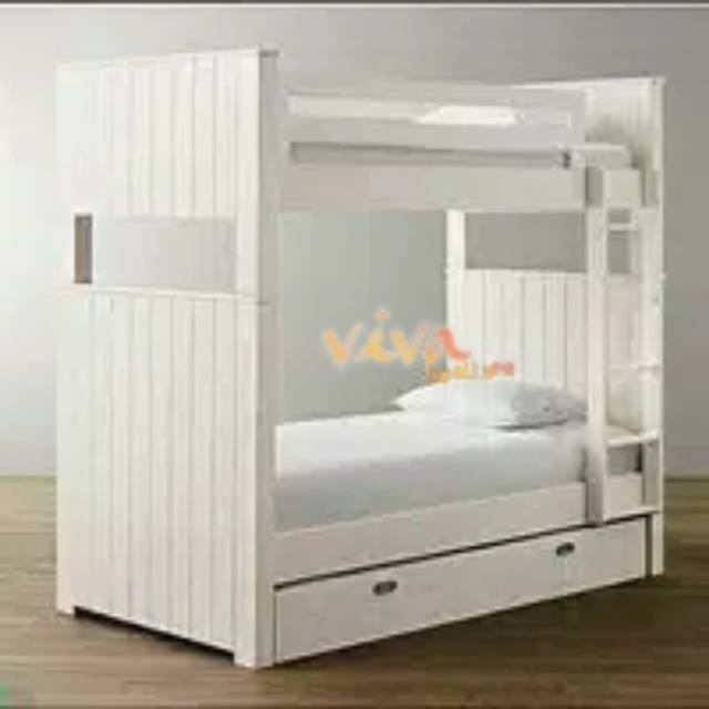 tempat tidur anak duco putih mebel jepara.