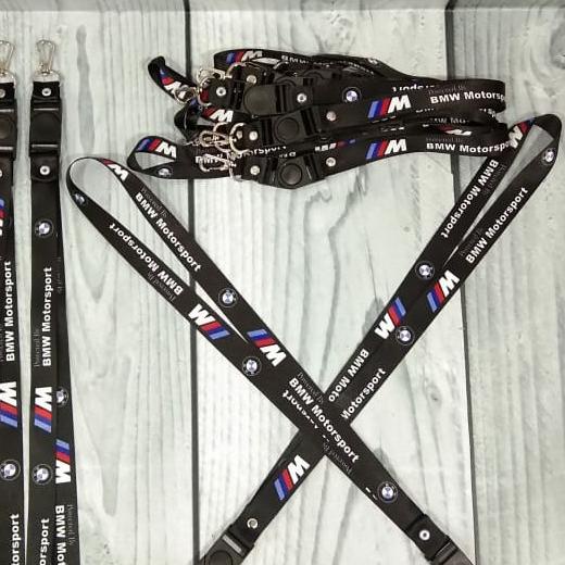 

Hot Sale Lanyard BMW motorsport hitam custom printing surabaya,.