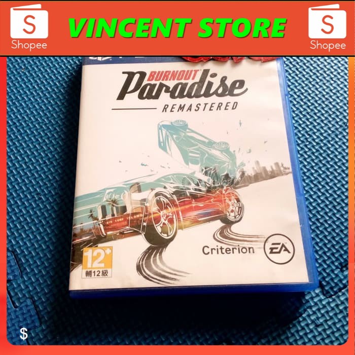 PRODUK ORIGINAL  bd PS4 kaset game BURNOUT PARADISE REMASTERED