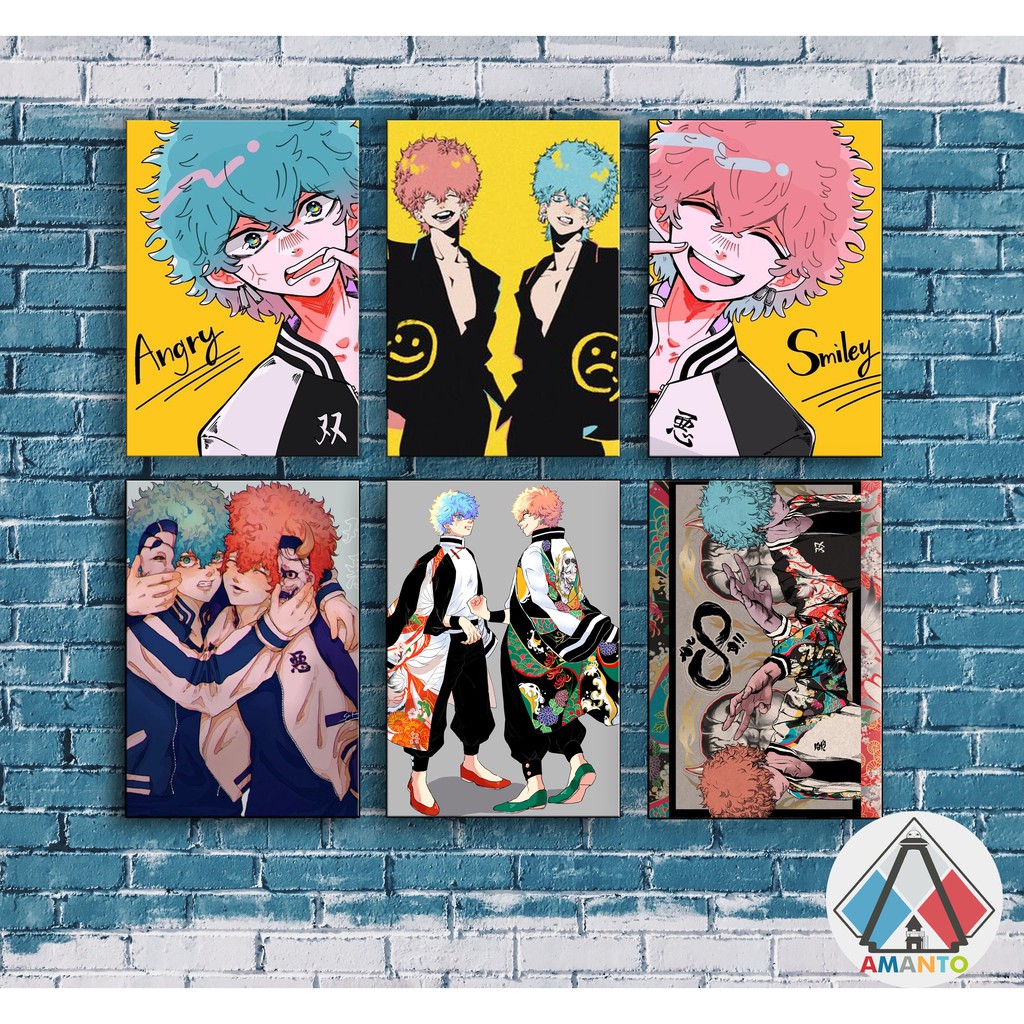 POSTER TOKYO REVENGERS - SMILEY & ANGRY DEKORASI POSTER ANIME TOKYO REVENGERS