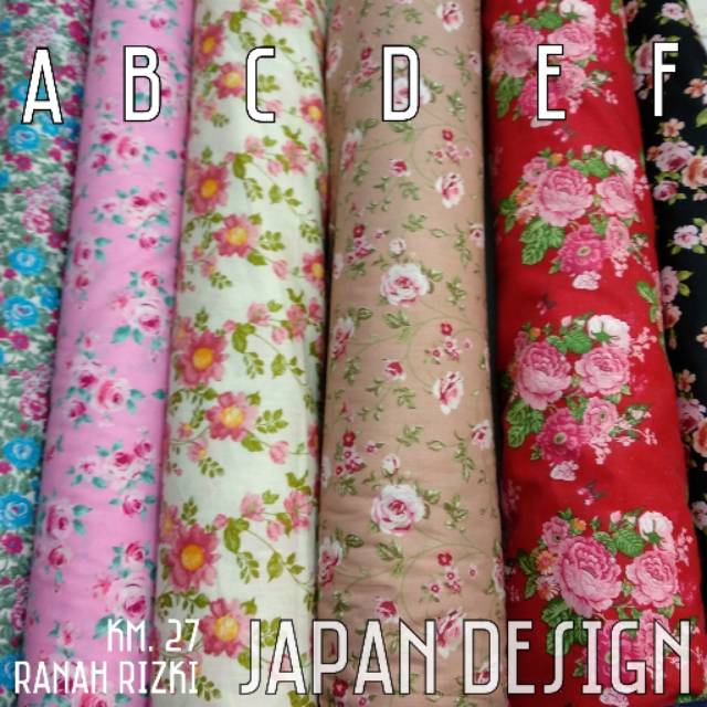 Km 27 Kain Katun Jepang Japan Design Bahan Katun Motif Bunga Shopee Indonesia