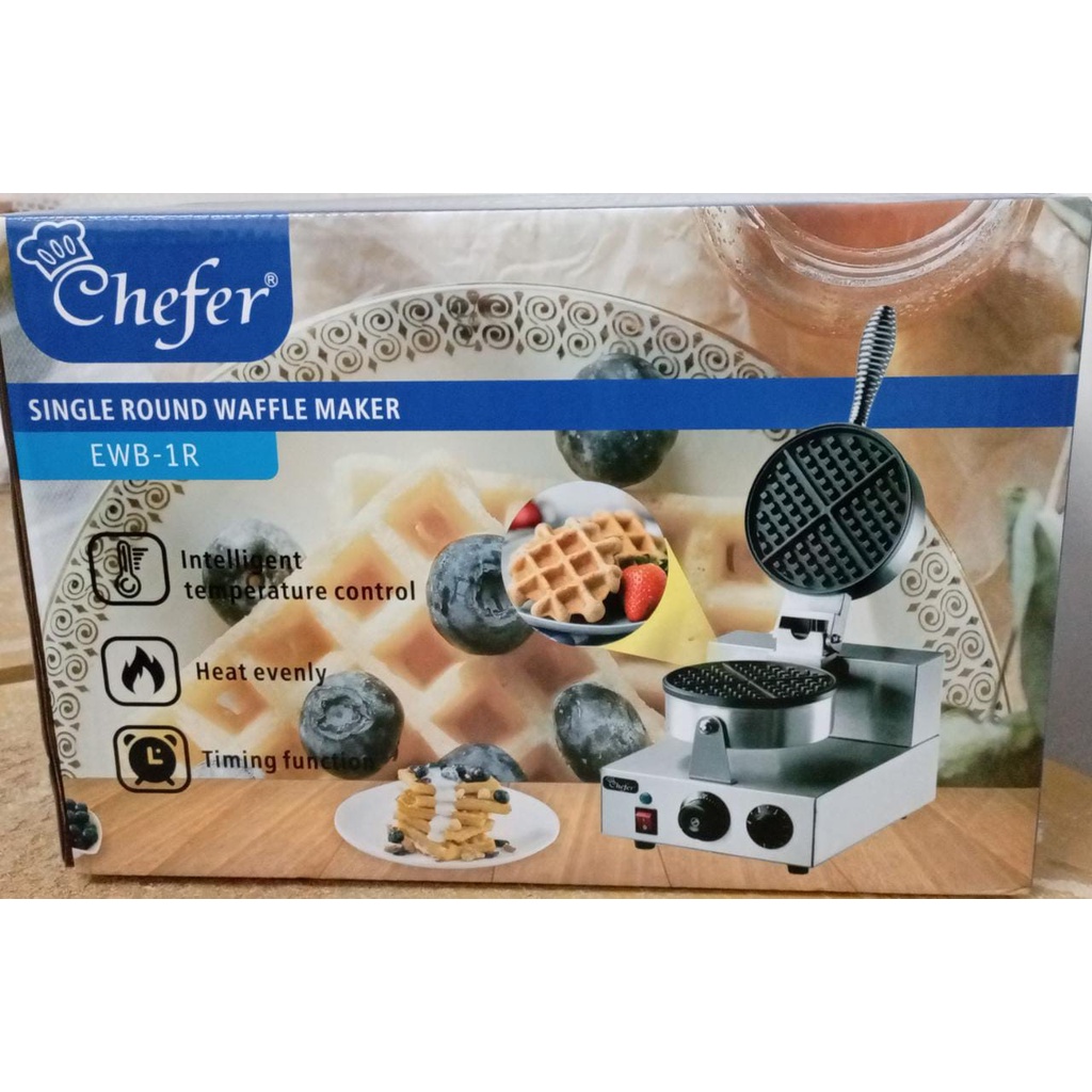 WAFFLE MAKER ELECTRIC CHEFER EWB-1 FREE BUBBLE