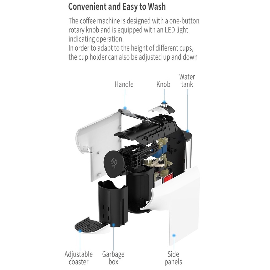 SCISHARE S1102 Pembuat Kopi Kapsul Otomatis Pintar Pembuat Kopi Elektrik dengan Kontrol Aplikasi SCISHARE Smart Automatic Capsule Coffee Machine Extraction Electric Coffee Maker Kettle With APP Control