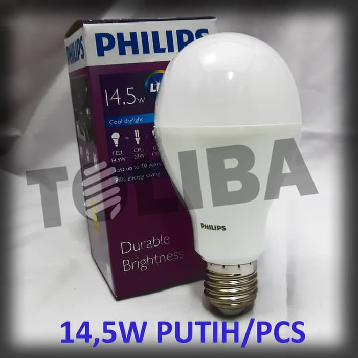 lampu led philips 14,5watt 14.5w 10,5 w 14.5 watt 14w / lampu philips sni