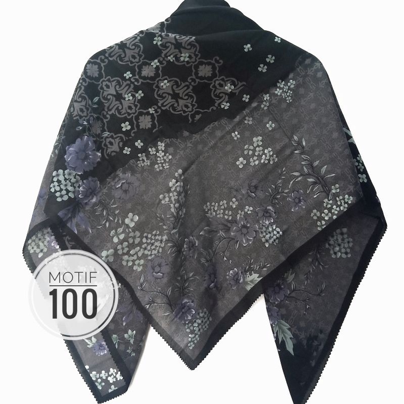 Hijab VOAL PREMIUM Motif 100 Jilbab Segiempat Motif Laser Cut