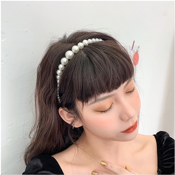 Bando Mutiara Kristal Mutiara Wanita Dewasa Rambut Korea Fashion Bandana Wanita Ikat Kepala Sederhana Gaya Lucu Headband / Korean Hair Band Head Pearl Pearls Cantik Bermotif