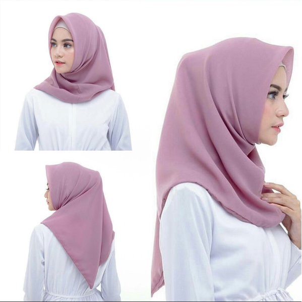 Fashion Official Jilbab/Kerudung Segi Empat Bella Square Terbaru Murah Warna Terlengkap Ungu Muda Pr