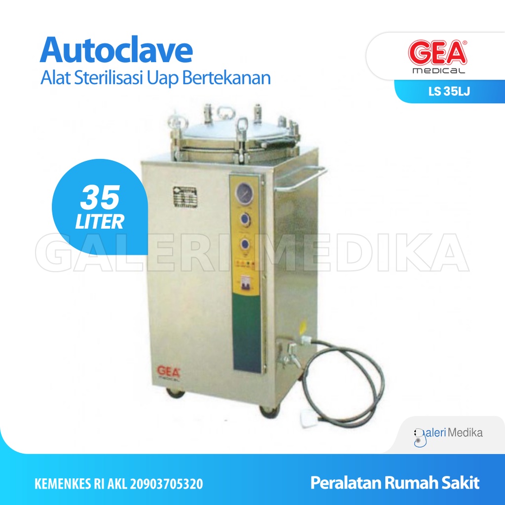 Autoclave Gea 35 Liter LS-35LJ / LS 35LJ / LS35LJ - Alat Sterilisasi