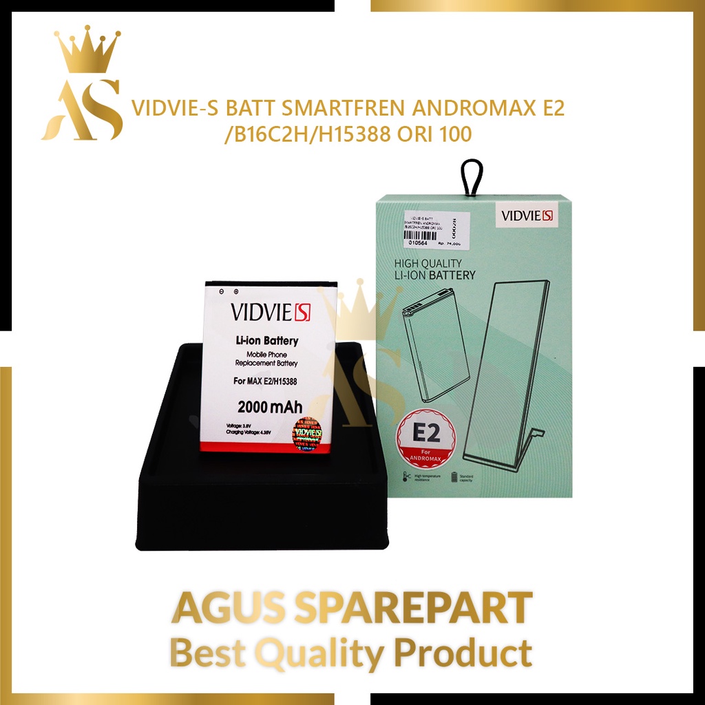 VIDVIE-S BATERAI SMARTFREN ANDROMAX E2 / B16C2H / H15388 ORI 100 / BATTERY / BATRE